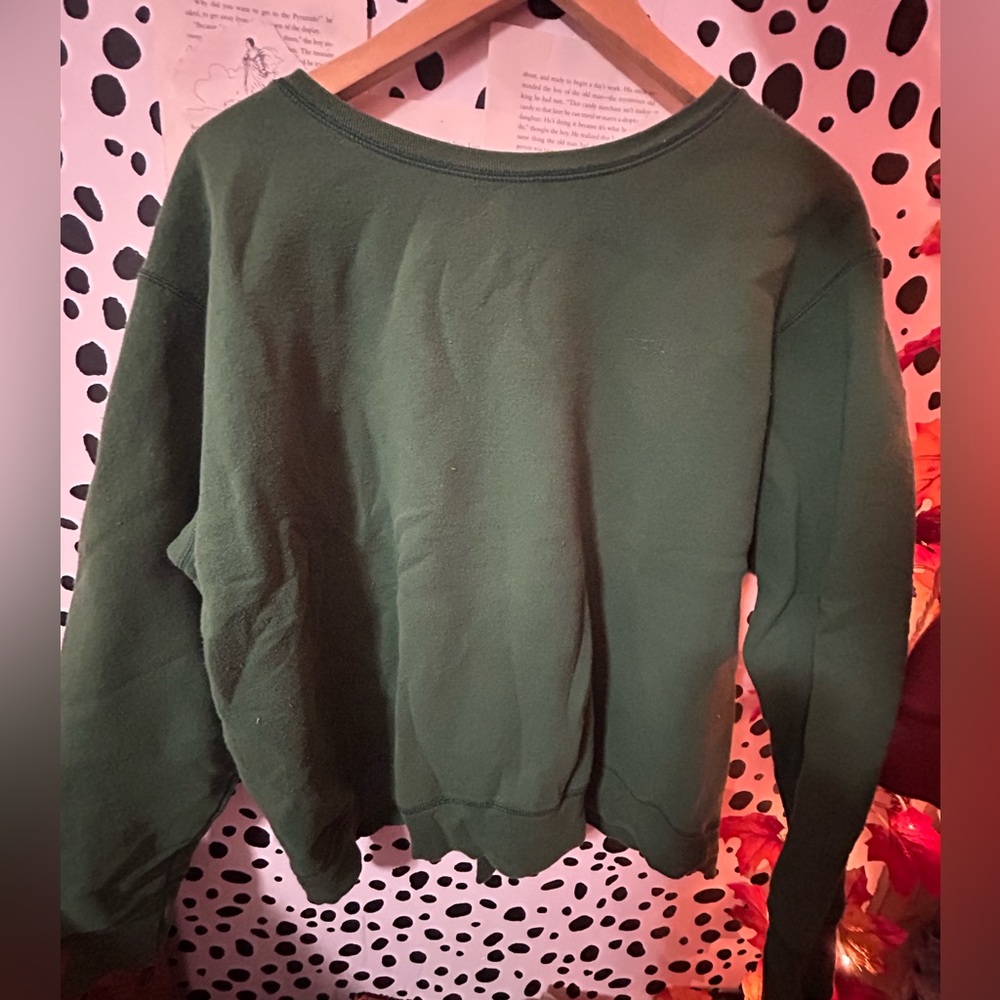 Green oversized Crew neck